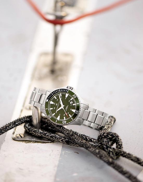 Оригинальные часы Hamilton Hamilton Khaki Navy Scuba Auto H82375161 механические калибр механизма h-10 общий вид